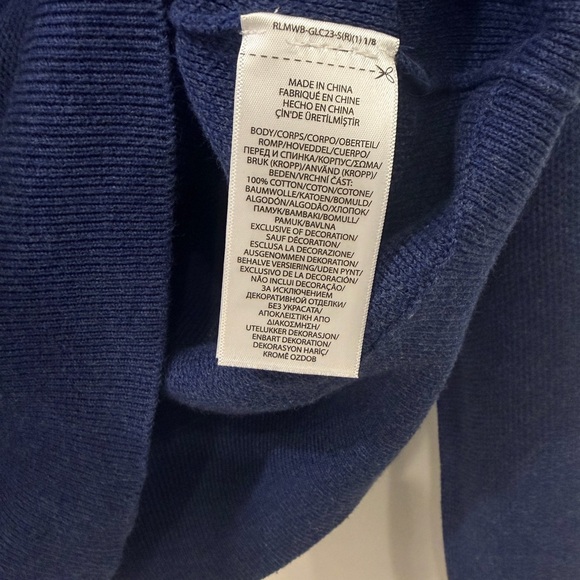 Polo Ralph Lauren Mesh-Knit Cotton Quarter-Zip Sweater Size L NWT - Picture 6 of 6